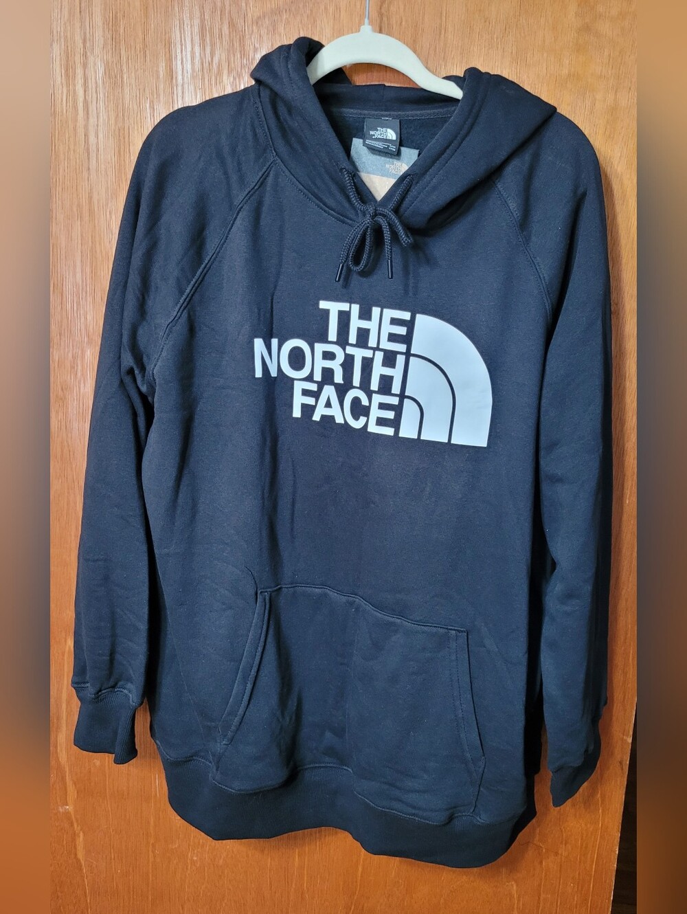 The North Face Women's Black Hoodie Sweatshirt White Logo Size 3X NWT (1354)